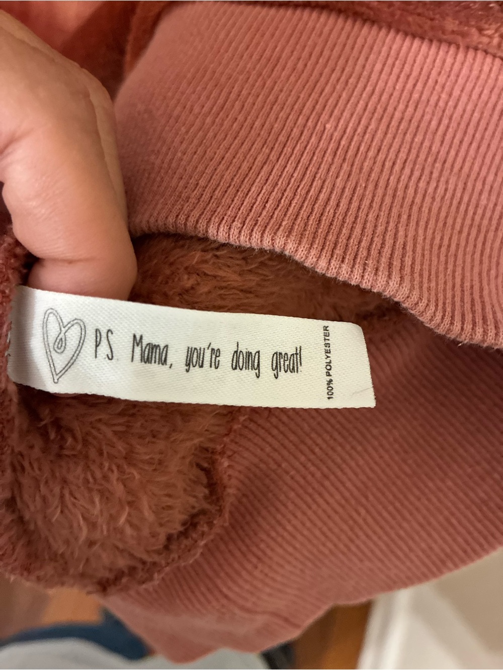 *NURSING* Latched Mama Women's Plush Crewneck Nursing Sweater in Rust Red - Picture 5 of 8